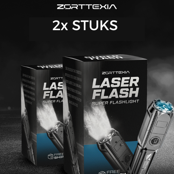 Laser Flash - Superzaklamp met 10.000 lumen