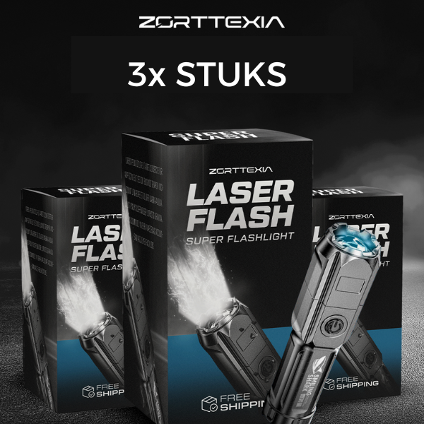 Laser Flash - Superzaklamp met 10.000 lumen