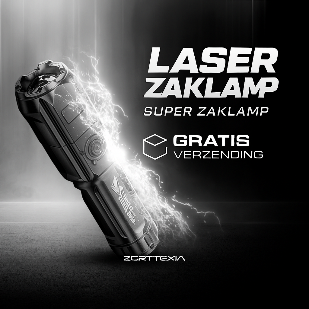 Laser Flash - Superzaklamp met 10.000 lumen