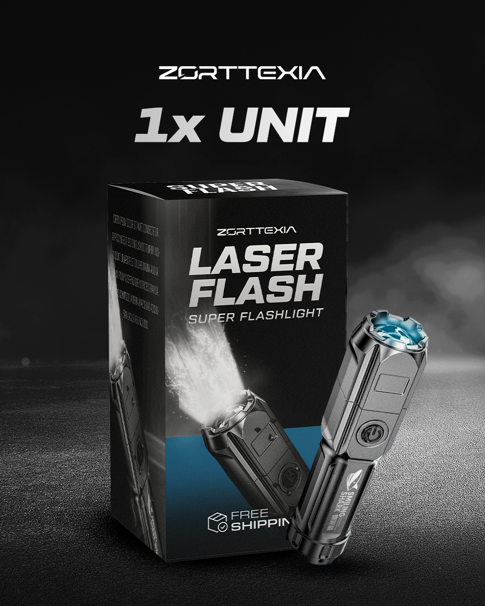Laser Flash - Ultra-Bright 10,000 Lumen Flashlight