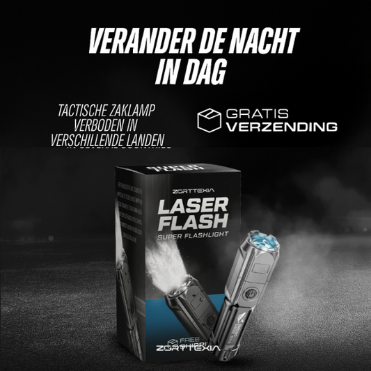 Laser Flash - Superzaklamp met 10.000 lumen