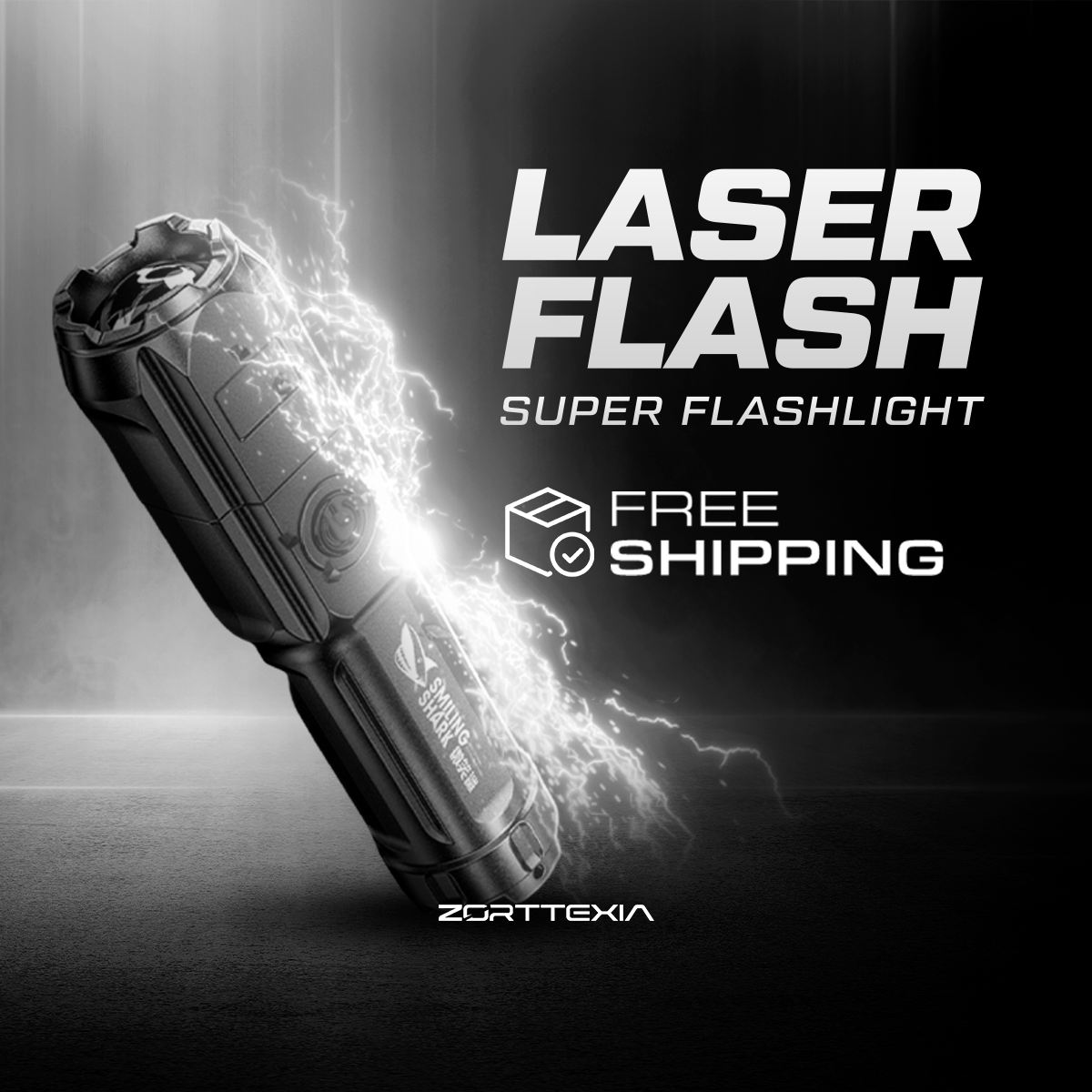 Laser Flash - Super flashlight with 10,000 lumens